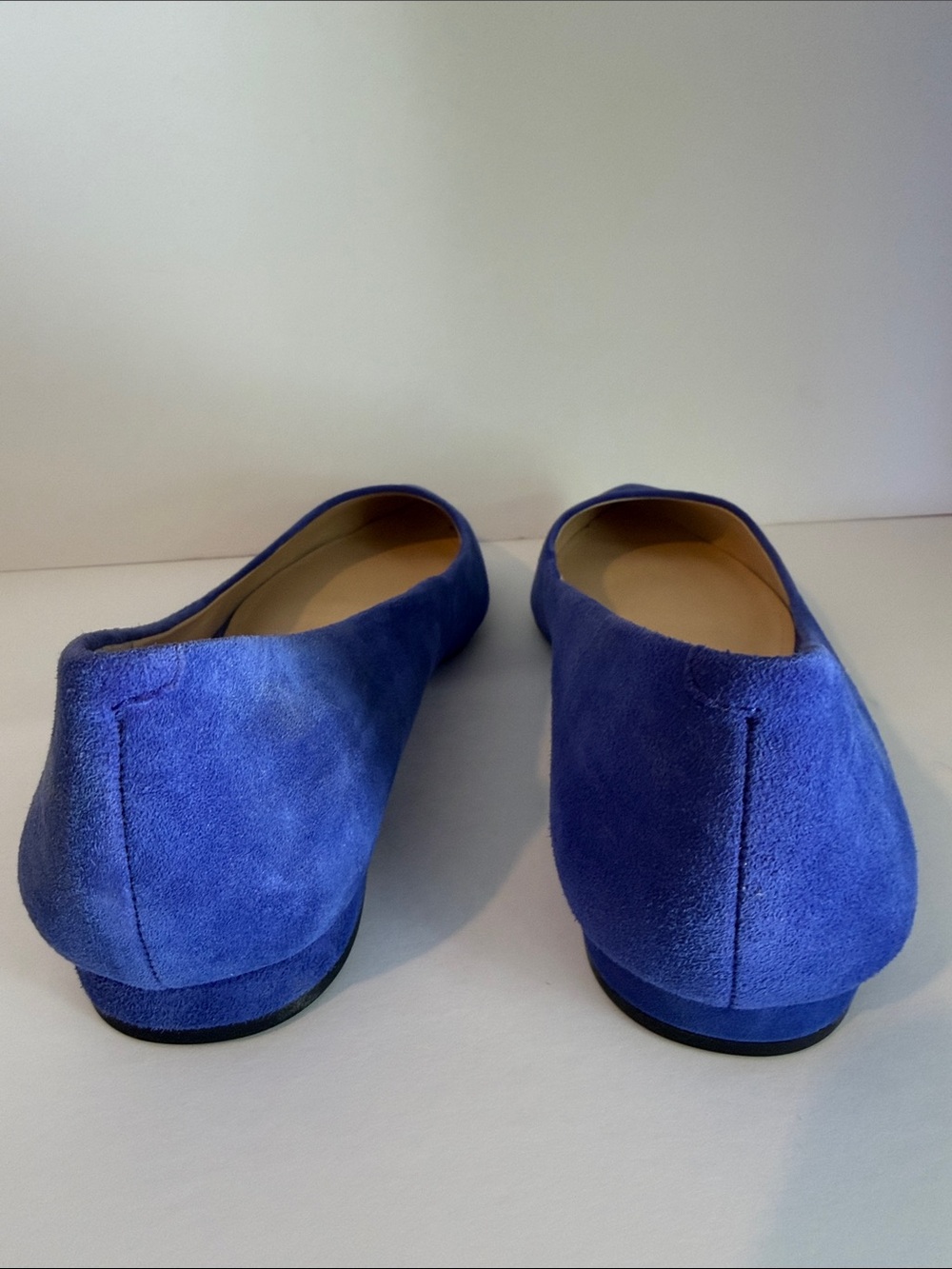 NWOB Nine West Cobalt Blue Suede Pointy Toe Slip-on Dress Flats - Picture 3 of 6